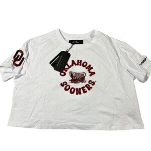 Pro Standard Womens‎ Medium White Short Sleeve Oklahoma Sooners T Shirt NWT